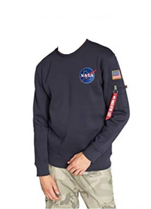 Alpha Industries Space Shuttle Herren Sweatshirt  Farbe dunkelblau 07