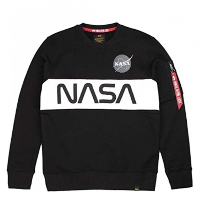 ALPHA INDUSTRIES NASA Inlay Sweater schwarz 003