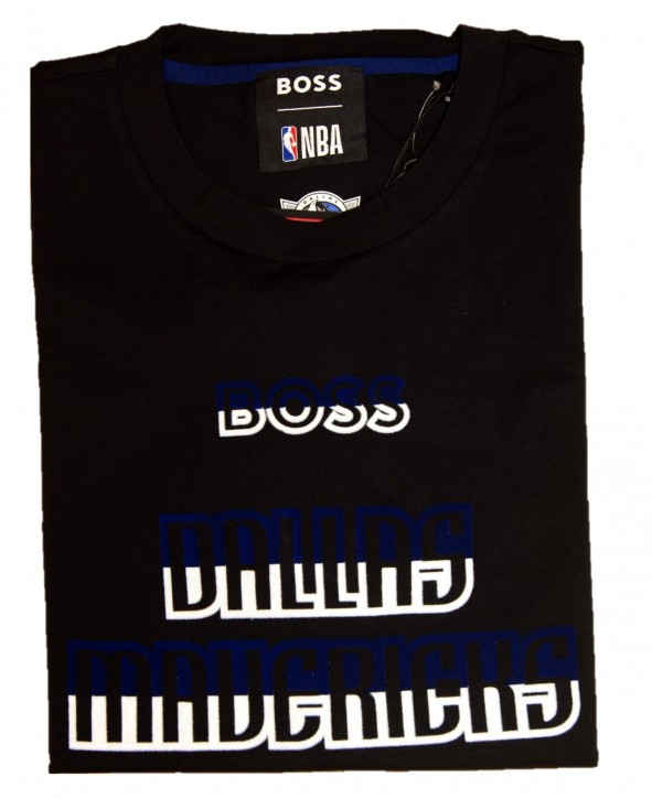 Boss T-Shirt aus Stretch-Baumwolle T_Basket_4_NBA mit Flockdruck-Logo der Kooperation 010