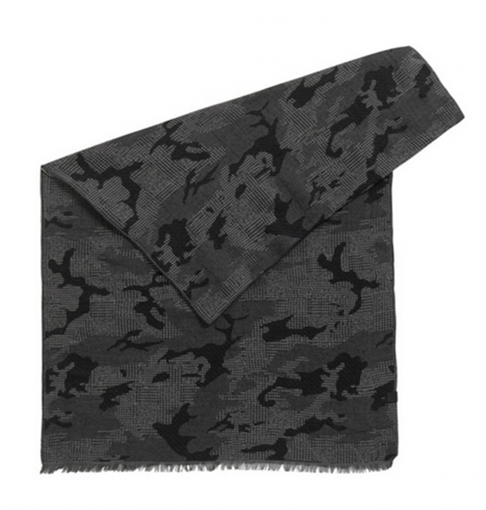 BOSS ORANGE Schal NET-1 aus weichem Baumwoll-Jacquard Farbe grau 001