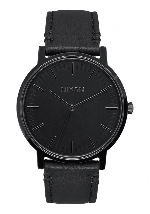 NIXON Porter Leather 40 mm Farbe all black