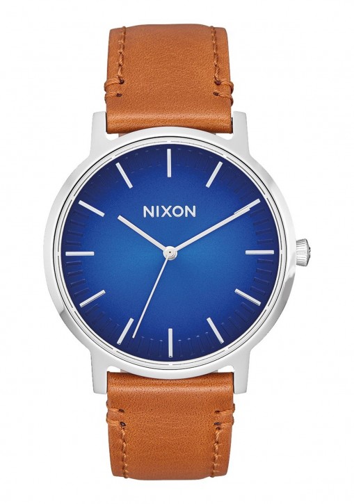 NIXON Porter Leather 40 mm Farbe blue ombre