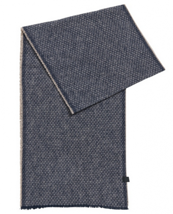 BOSS ORANGE Schal NORTH aus strukturierter Baumwolle mit dezenten Fransen Farbe grau 120
