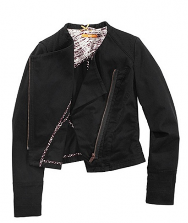 BOSS ORANGE BIKERJACKE OADA-W FARBE SCHWARZ 001 GRÖSSE 38