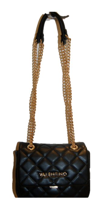 Mario Valentino Damen Ocarina Umhängetasche,schwarz  8x13.5x18.5 cm