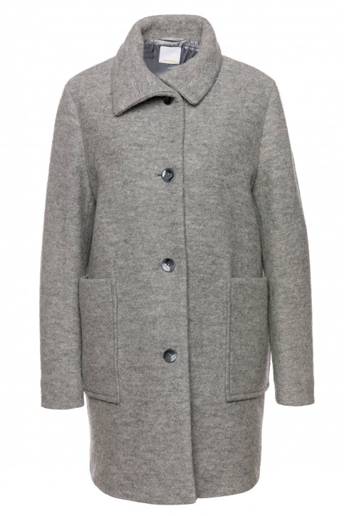 BOSS Relaxed-Fit Mantel Ochilly mit Stehkragen Farbe grau 045