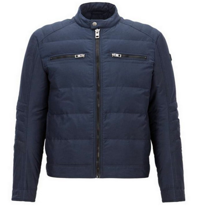 BOSS ORANGE Slim-Fit Jacke OENNIS aus Material-Mix Farbe dunkelblau 404