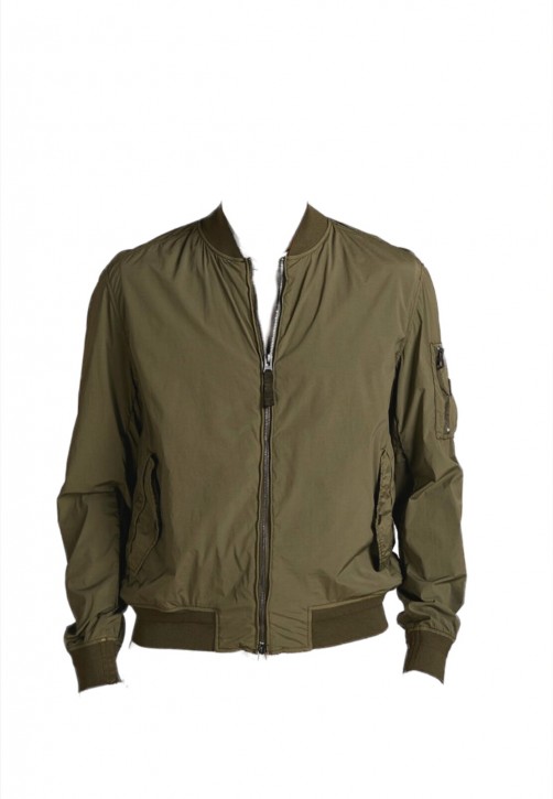 BOSS Jacke Onino-D im Blouson-Stil aus elastischem Material-Mix dunkelgrün 302