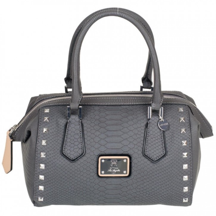 GUESS DAMENTASCHE ROSY FRAME SATCHEL FARBE GRAU