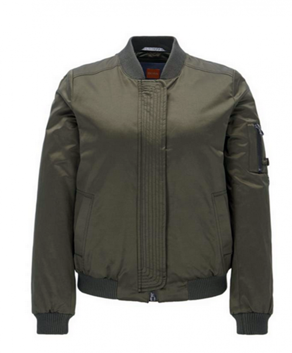 BOSS ORANGE Leichte Bomberjacke ORIKE aus Baumwoll-Mix Farbe khaki 255