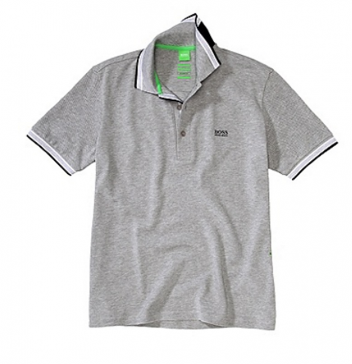 BOSS GREEN POLO PADDY FARBE HELLGRAU 059