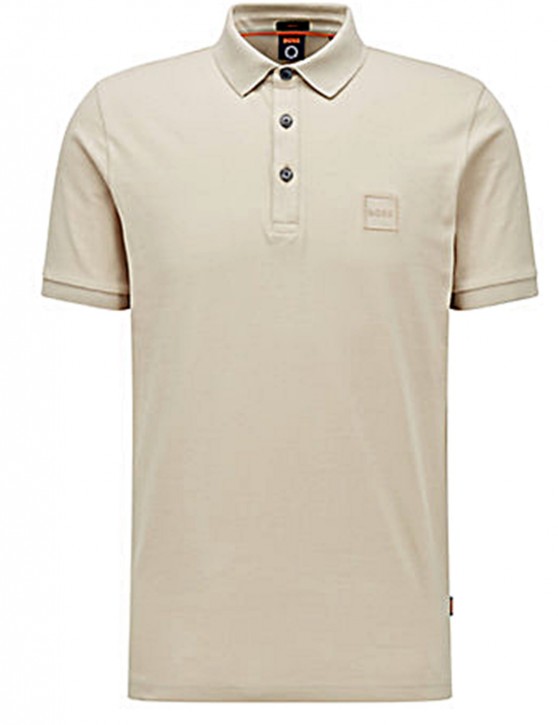 Hugo Boss Slim-Fit Poloshirt Passenger aus Stretch-Baumwolle mit Logo-Aufnäher beige 271