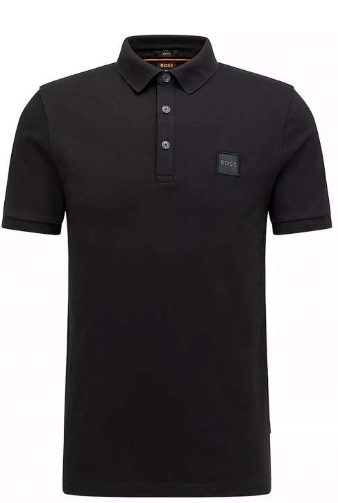 Hugo Boss Slim-Fit Poloshirt Passenger aus Stretch-Baumwolle mit Logo-Aufnäher schwarz 001
