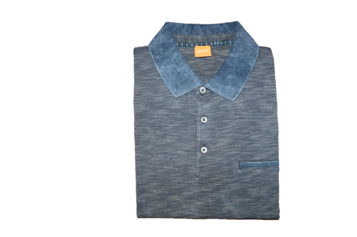 BOSS ORANGE POLO SHIRT POWTER FARBE DUNKELBLAU 404