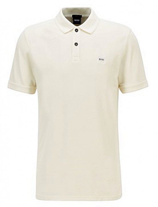 HUGO BOSS Slim-Fit Poloshirt PRIME aus gewaschenem Baumwoll-Piqué beige 272