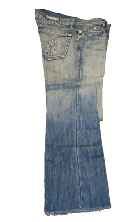 ROCK & REPUBLIC JEANS DAGGER FARBE USED LOOK BLAU