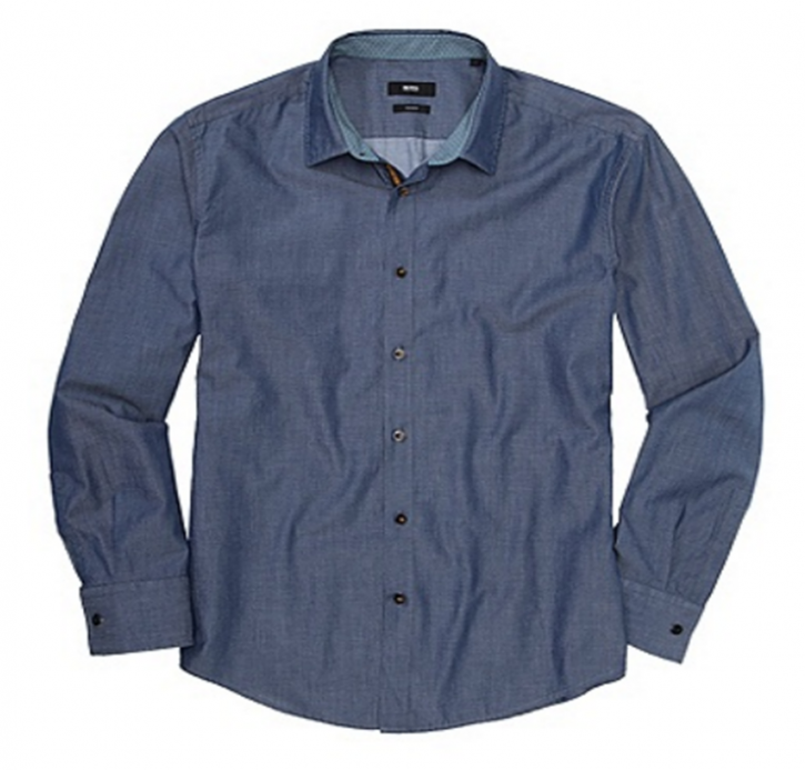 BOSS BLACK HEMD RONNY_36 FARBE BLAU 450