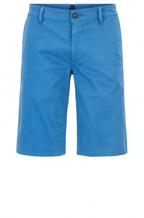 BOSS Regular-Fit Chino-Shorts D aus elastischer Baumwolle blau 432