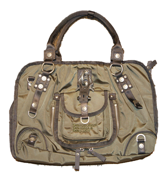 GEORGE GINA & LUCY TASCHE SEXY STRAPPY FARBE SPINACH DU NYLON 76