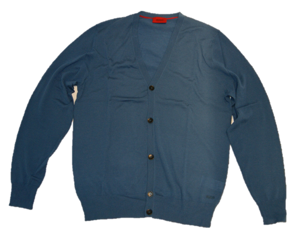 HUGO RED STRICKJACKE SIDOROSON FARBE HELLBLAU 423