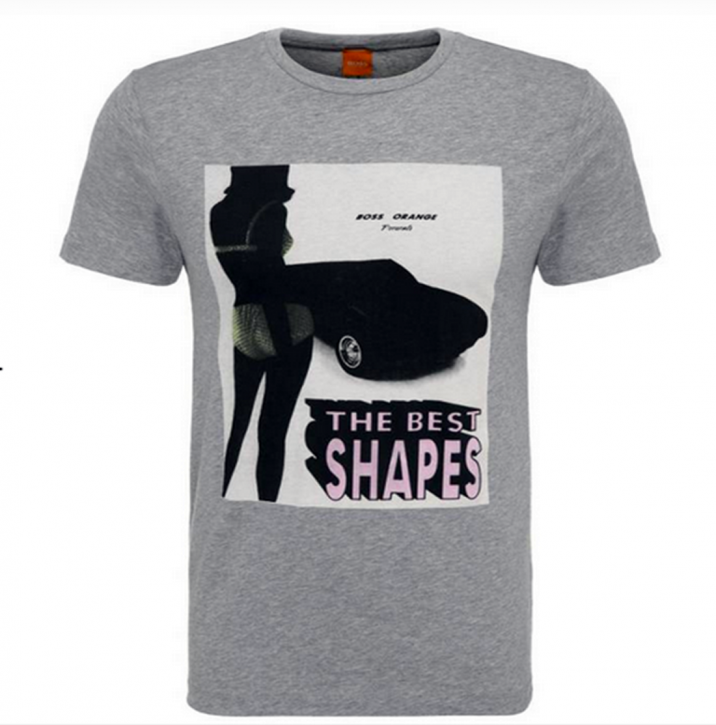 BOSS ORANGE TEE SHIRT TACKET 2 FARBE GRAU 030