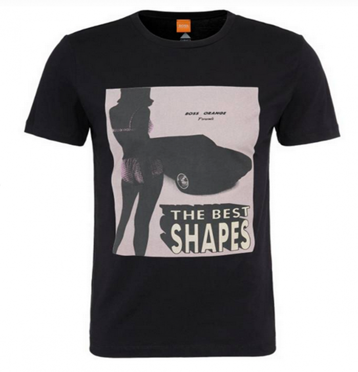 BOSS ORANGE TEE SHIRT TACKET 2 FARBE SCHWARZ 001