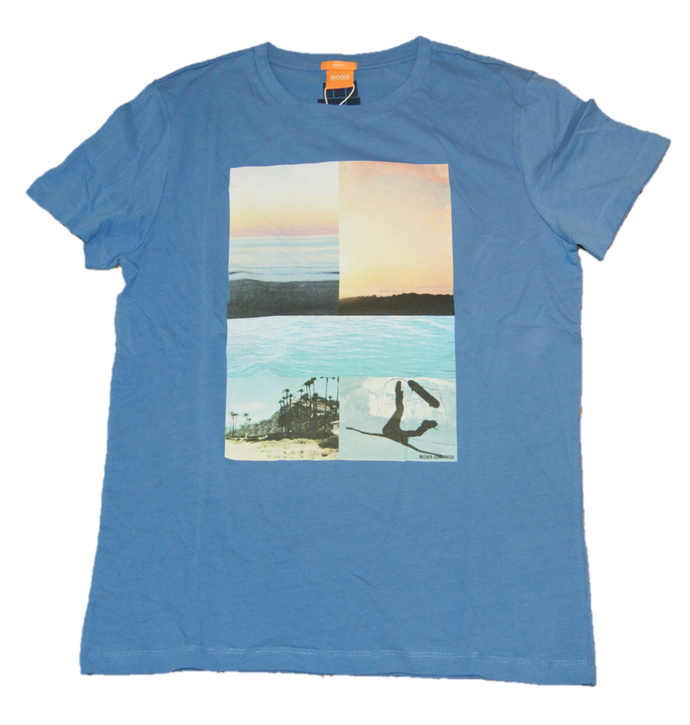BOSS ORANGE T-SHIRT TACKET 3 FARBE BLAU 470