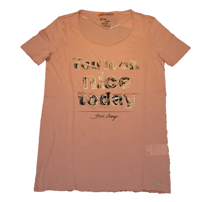 BOSS ORANGE T-SHIRT TASENSATION FARBE BRIGHT PINK 677