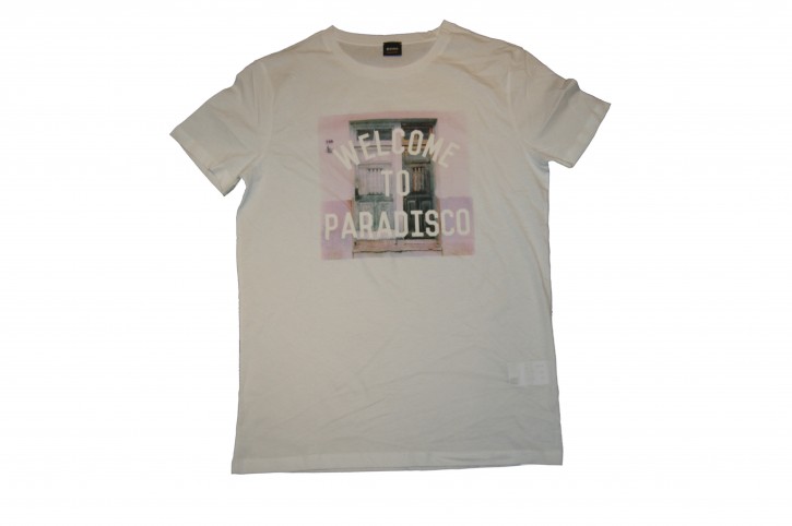 BOSS Relaxed-Fit T-Shirt Tauno 3 aus reiner Baumwolle mit Grafik-Print weiss 100