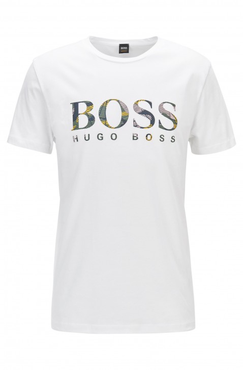 BOSS ORANGE Relaxed-Fit T-Shirt Tauno 7 aus Baumwolle mit Logo weiss 100