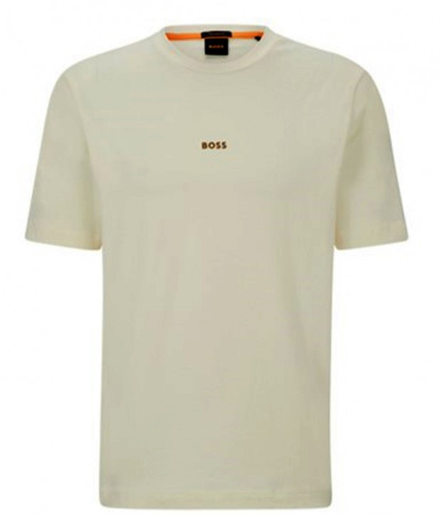 Hugo Boss T-Shirt TChup aus Stretch-Baumwolle mit Logo Farbe Beige 260