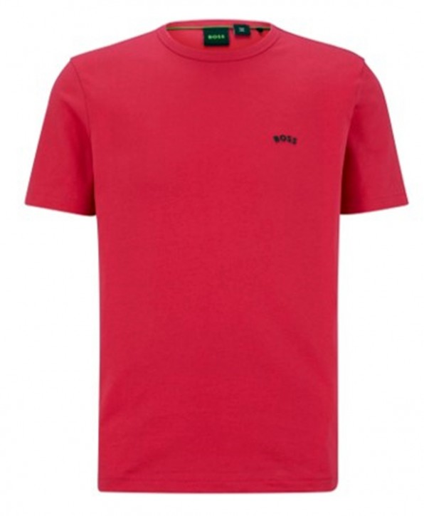 Bosss Regular-Fit T-Shirt Tee Curved aus Bio-Baumwolle mit Logo pink 660 XXXL