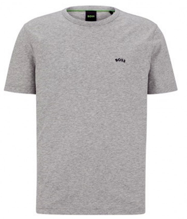 Bosss Regular-Fit T-Shirt Tee Curved aus Bio-Baumwolle mit Logo grau 063