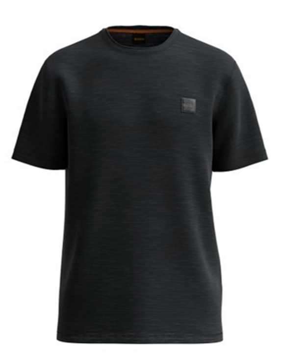 Boss Herren Rundhals T-Shirt TEGOOD mit Label patch auf der Brust schwarz 001