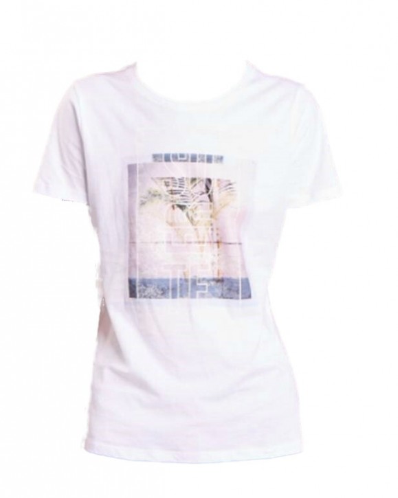 BOSS T-Shirt Tepicture aus gewaschenem Baumwoll-Jersey mit Grafik-Print weiss 100