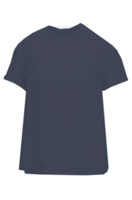 BOSS A-Linien-Top Tercool aus Material-Mix mit transparenter Lage dunkelblau 405