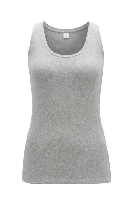 BOSS Tanktop TERIBBED aus gerippter Stretch-Baumwolle grau 040