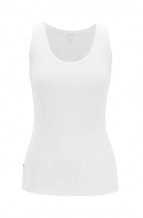 BOSS Tanktop TERIBBED aus gerippter Stretch-Baumwolle weiss 100