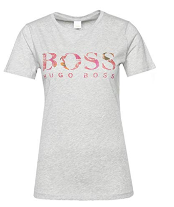 BOSS ORANGE T-Shirt TIBOSS aus gewaschenem Baumwoll-Jersey mit Logo-Print Farbe grey 041
