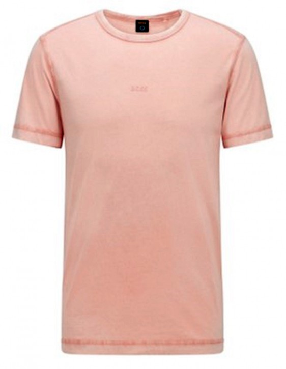 Hugo Boss Stückgefärbtes T-Shirt TOKKS aus Bio-Baumwolle mit Logo-Print rosa 536 XXXL