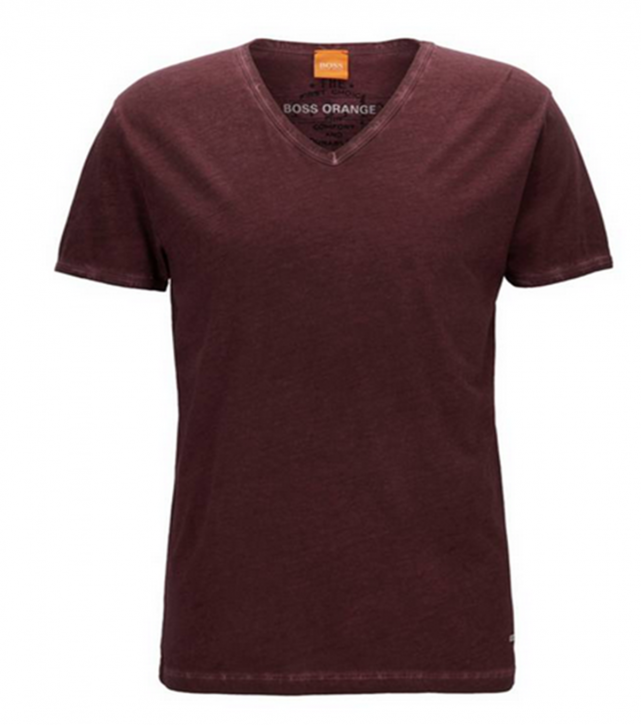 BOSS ORANGE T-Shirt Toulouse Farbe dunkelrot 641