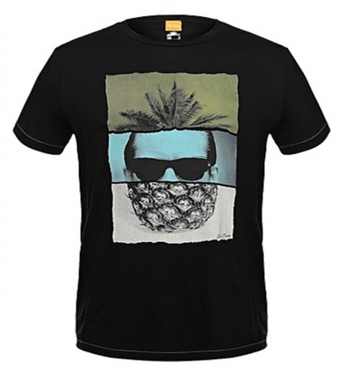 BOSS ORANGE TEE SHIRT TOWNEY 2 FARBE SCHWARZ 001