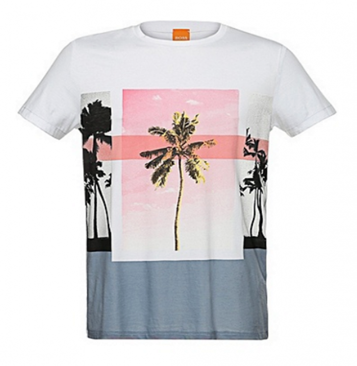 BOSS ORANGE TEE SHIRT TOWNEY 4 FARBE WEISS 100