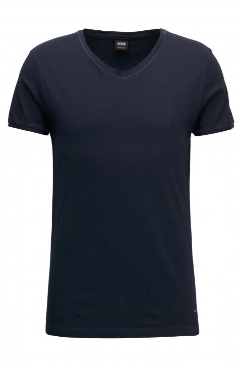 BOSS ORANGE TRACE Regular-Fit T-Shirt aus Baumwolle mit V-Ausschnitt dunkelblau 404