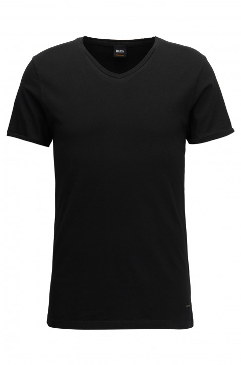 BOSS ORANGE TRACE Regular-Fit T-Shirt aus Baumwolle mit V-Ausschnitt schwarz 001