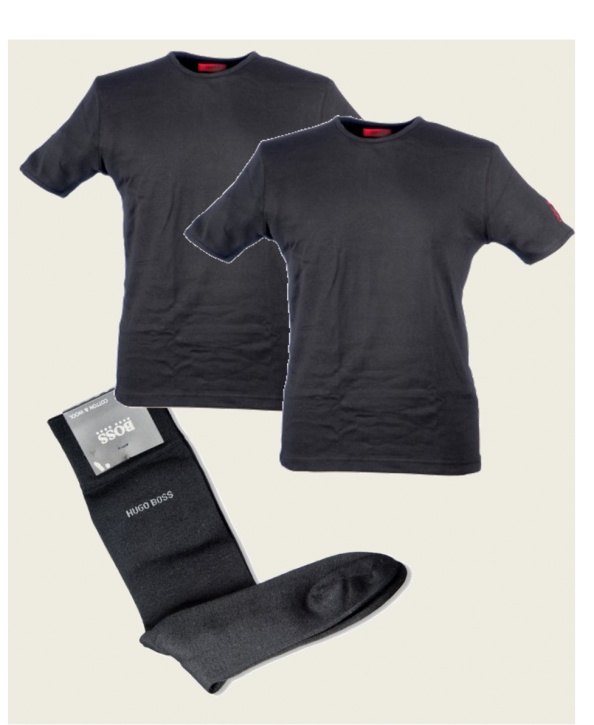 HUBO BOSS Kombi Doppelpaket "Double Round" und Boss Socken GR: L