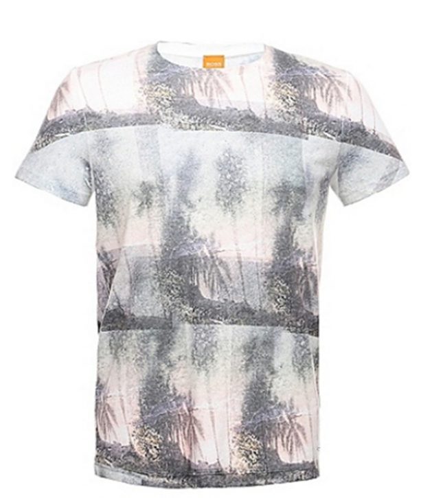 BOSS ORANGE TEE SHIRT TULIPO FARBE WHITE 100 GEMUSTERT