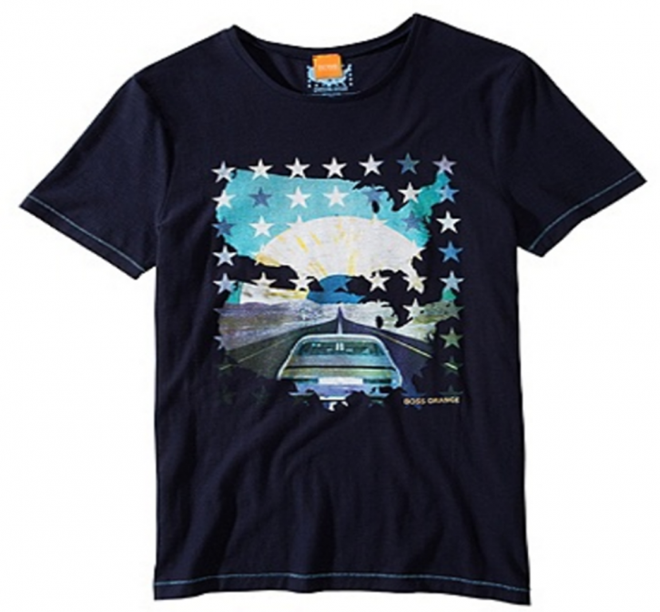 BOSS ORANGE T-SHIRT TWIG 6 FARBE BLAU 404