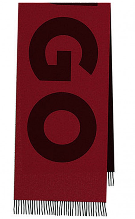 Hugo Unisex Z-471 Schal mit einem großen, kontrastierenden Logo Pink 693