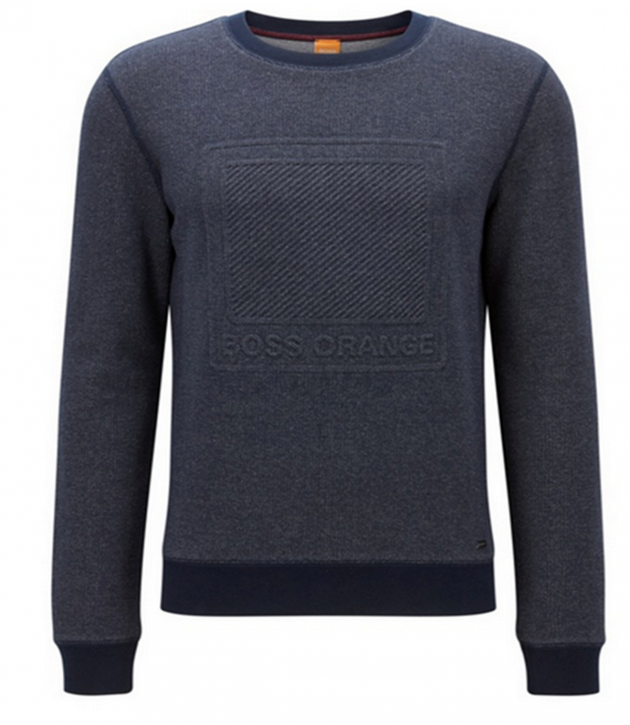 BOSS ORANGE Regular-Fit Pullover WACK aus Baumwolle mit Logo-Prägung M